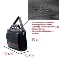 Dollcini Dollcini, moška torba, torba za prenosni računalnik, praktična, črna