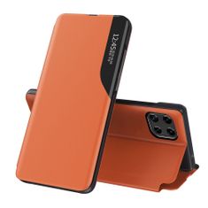 HURTEL Eco Leather View Case, Samsung Galaxy A22 4G, oranžen