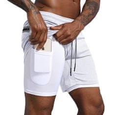 Cool Mango 2v1 športne hlače – Pocket, bela, L-XL