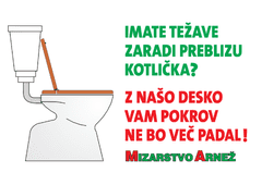 Mizarstvo Arnež Deska za WC školjko Arnež, rdeča