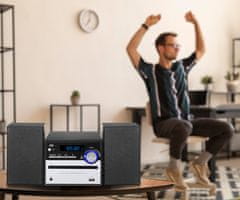 Trevi HCX 10F6 Hi-Fi zvočni sistem, 20W, FM Radio, Bluetooth, CD predvajalnik, USB, AUX, + daljinec