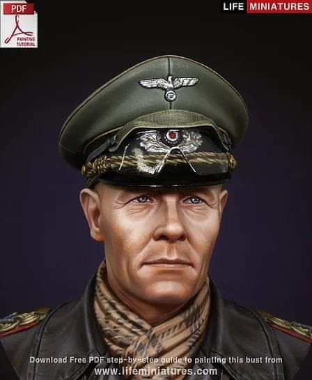 Life-miniatures maketa-miniatura ROMMEL ‘THE DESERT FOX’ • maketa-miniatura 1:10 figure • Level 5