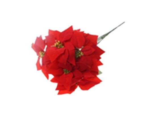 Umetno cvetje 540mm poinsettija šopek, rdeča