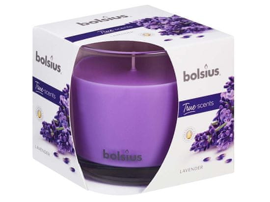 Bolsius Aromatic 2.0 Dišeča sveča v steklu, 95x95mm, Sivka