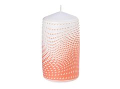 Cilinder 60x110mm Op art 3D geometrija, oranžna sveča