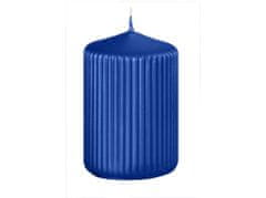 Graviran cilinder 65x100mm Kovinska modra sveča