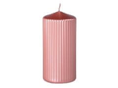Graviran cilinder 65x140mm Roza zlata kovinska, roza sveča