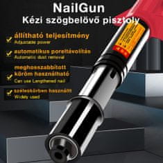 Dollcini NailGun Ročna pištola za zabijanje žebljev, dolžina žeblja 25 mm, premer žeblja 16 mm, za les, talne obloge, fasadne obloge, strešne spoje.