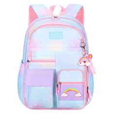 Dollcini elegantna šolska torba, nahrbtnik, elegantna torba za vsak dan, potovalna, študentska torba, vijolična/modra