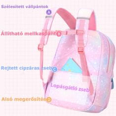 Dollcini elegantna šolska torba, nahrbtnik, elegantna torba za vsak dan, potovalna, študentska torba, vijolična/modra