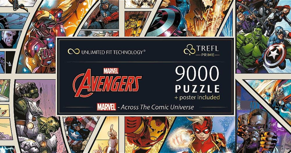 Trefl Prime 9000 Piece Puzzle - Marvel - Across the Comic Universe – Trefl  USA