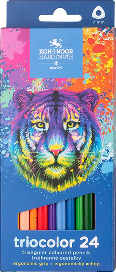 Koh-i-Noor Triocolor trikotne barvice 24 kosov Tiger