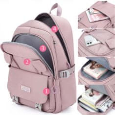 Dollcini Elegantna šolska torba, nahrbtnik, elegantna torba za vsak dan, potovalna, študentska torba, črna mešanica