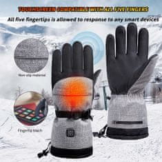 Dollcini Ženske rokavice, zimske outdoor ogrevane rokavice, polnilna baterija