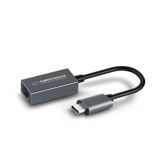 Northix Omrežni adapter - RJ45 na USB Type C