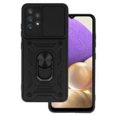 ToP Slide Camera Armor Case, Samsung Galaxy A32 4G, črn