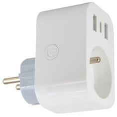 Immax NEO LITE SMART pametna notranja vtičnica/ z zatičem (tip E)/ Wi-Fi/ 2x USB, 1x USB-C/ LIDL/ TUYA