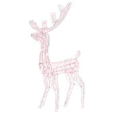 Vidaxl Božični severni jelen iz akrila 140 LED lučk 120 cm toplo bel