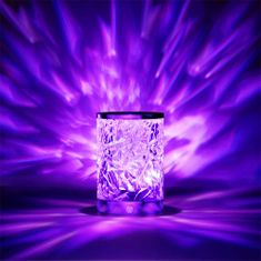 Dollcini wave Crystal namizna svetilka z upravljanjem na dotik, RGB nočna lučka z daljinskim upravljalnikom, nastavljiva osvetlitev hladne vode za spalnico