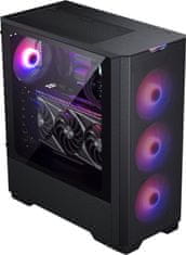 PHANTEKS ECLIPSE G300A TEMPERED GLASS D-RGB LED ATX črno ohišje