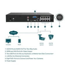 TP-Link VIGI NVR1008H-8P 8 kanalov, 8x Lan s PoE, 2x USB