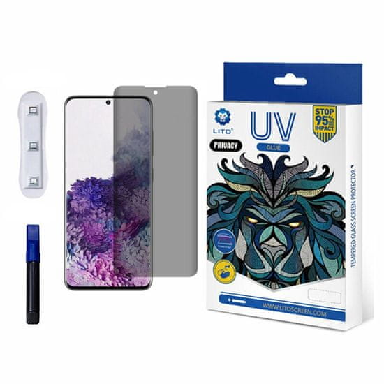 LITO Lito 3D UV Zaščitno kaljeno steklo, Samsung Galaxy S22 Plus 5G / S23 Plus, Privacy