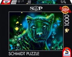 Schmidt Puzzle Neon: Panther 1000 kosov