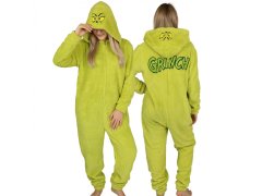 sarcia.eu Grinch Flanelasta enodelna pižama, ženski onesie s kapuco 