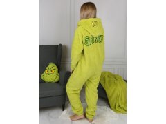 sarcia.eu Grinch Flanelasta enodelna pižama, ženski onesie s kapuco 