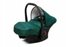 Babylux TraiLux DUO BOTTLE GREEN | 3v1 Kombinirani Voziček kompleti | Otroški voziček + Carrycot + Avtosedežem