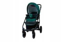 Babylux TRAILUX BOTTLE GREEN | 2v1 Kombinirani Voziček kompleti | Otroški voziček + Carrycot