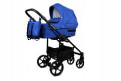 Babylux TRAILUX SAPPHIRE | 3v1 Kombinirani Voziček kompleti | Otroški voziček + Carrycot + Avtosedežem