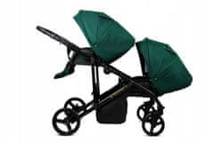 Babylux TraiLux DUO BOTTLE GREEN | 3v1 Kombinirani Voziček kompleti | Otroški voziček + Carrycot + Avtosedežem
