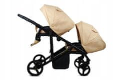 Babylux TraiLux DUO BEIGE | 3v1 Kombinirani Voziček kompleti | Otroški voziček + Carrycot + Avtosedežem