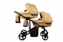Babylux TraiLux DUO SAND PEARL | 2v1 Kombinirani Voziček kompleti | Otroški voziček + Carrycot