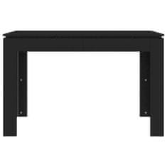 Vidaxl Jedilna miza črna 120x60x76 cm iverna plošča