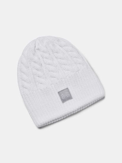 Under Armour Kapa Halftime Cable Knit Beanie-WHT