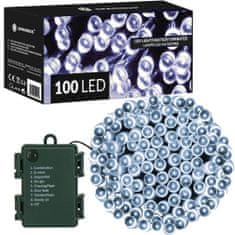 Springos novoletne lučke na baterije 100 LED 6000K