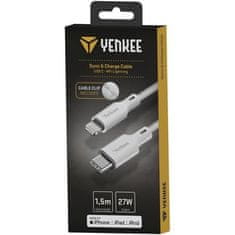 Yenkee Kabel USB Yenkee YCU 635 WH SILIC MFi - USB C /1,5m