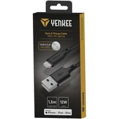 Yenkee Kabel USB Yenkee YCU 615 BK SILIC MFi - USB A /1,5m