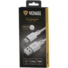 Yenkee Kabel USB Yenkee YCU 315 WH SILIC USB A-C / 1,5 m