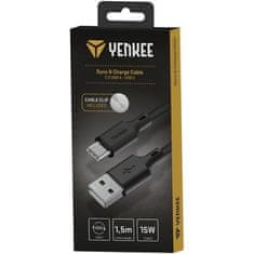 Yenkee Kabel USB Yenkee YCU 315 BK SILIC USB A-C / 1,5 m