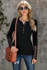 OMG! Ženska bluza s čipko Belloc Črna L