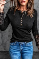 OMG! Ženska bluza s čipko Belloc Črna L