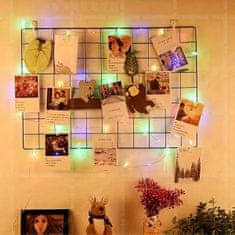 HOME & MARKER® Luči na traku s sponkami za obešanje slik (3 m) | PHOTOGLO