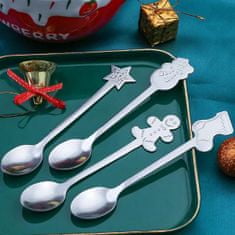 HOME & MARKER® Božične žlice, Dekorativne žlice, Božična dekoracija (4 kosi) | XMASSPOON