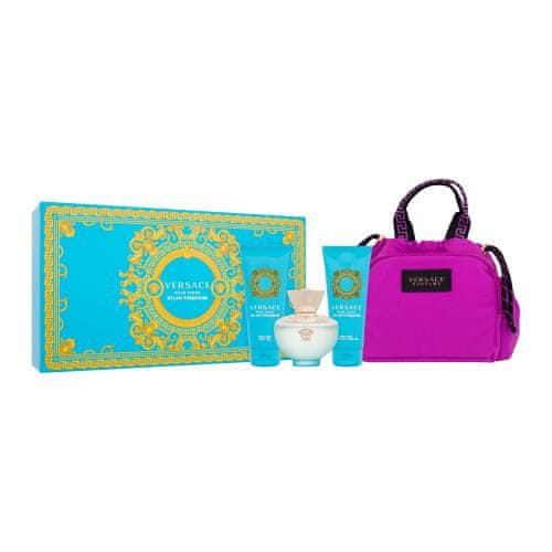 Versace Pour Femme Dylan Turquoise Set toaletna voda 100 ml + gel za prhanje 100 ml + gel za telo 100 ml + kozmetična torbica za ženske