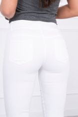 Kesi Ženske hlače iz džinsa Guinervydd bela XL-2XL-3XL