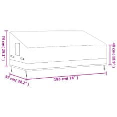 Vidaxl Prevleka za trisedežno klop 2 kosa 198x97x48/74 cm 600D oxford