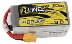 slomart tattu r-line 3.0 1400mah 22.2v 120c 6s1p xt60 baterija